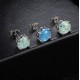3 Pair Stud Earrings Set For Womens Teens Opal Birthstone Earrings For Sensitive Ears Round Gemstone Ear Stud Gift 4mm 6mm 8mm 3 Pair Stud Earrings Set For Womens Teens Opal Birthstone Earrings For Sensitive Ears Round Gemstone Ear Stud Gift 4mm 6mm 8mm